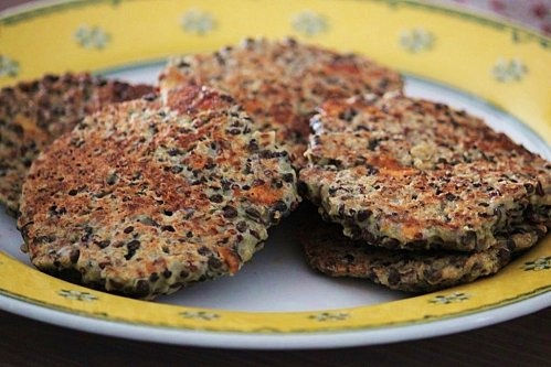 Galettes végétarienne au lentilles beluga Galettes végétarienne au lentilles beluga