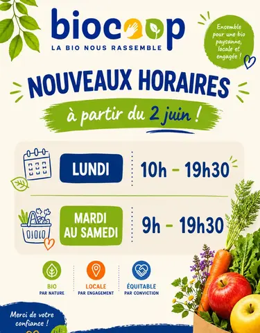 Nouveaux horaires