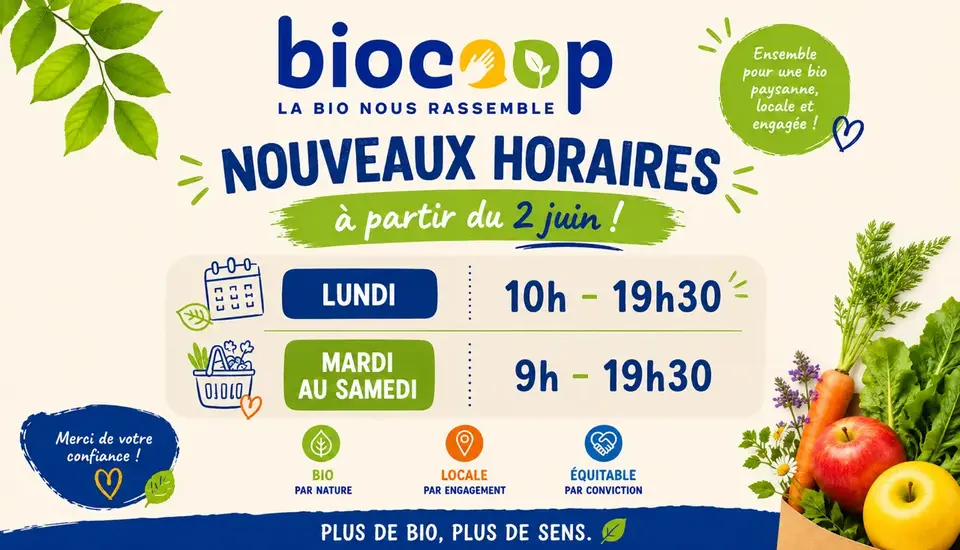 Nouveaux horaires