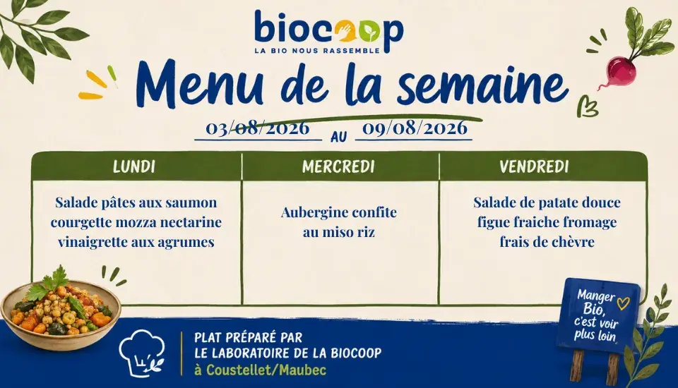 Menus de la semaine